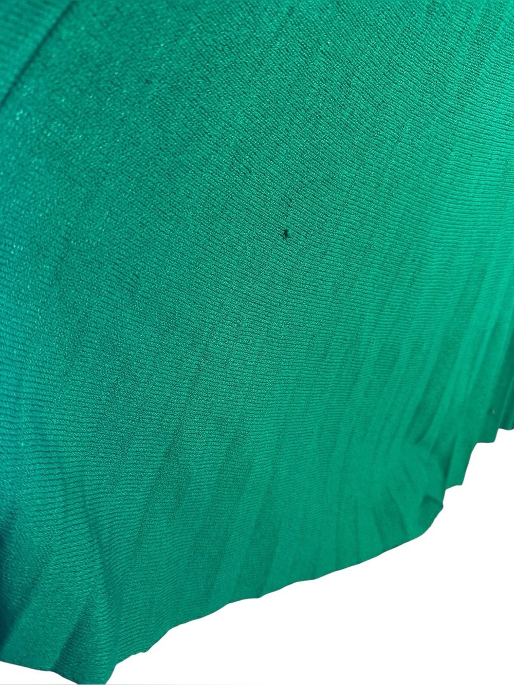 Vintage St John Kelly green 1980s pleated dress shirtwaist 12 - Picture 8 of 9